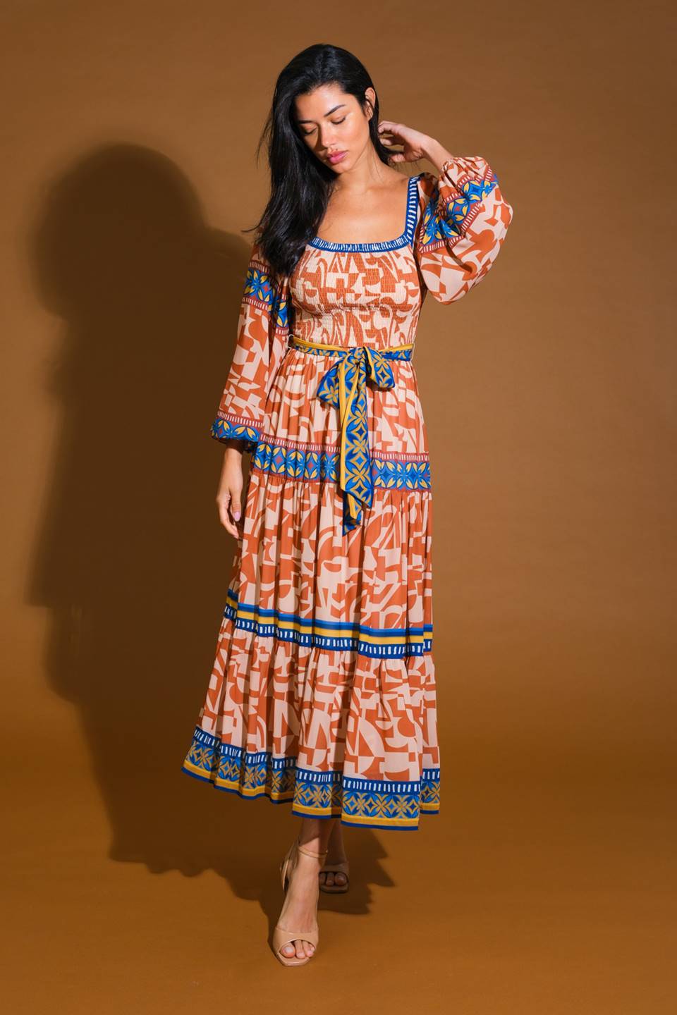 BITTER SWEET WOVEN MIDI DRESS Flying Tomato